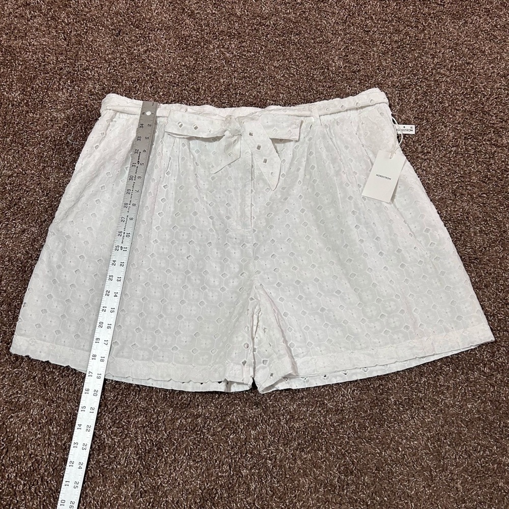 Nordstrom White High Waist Shorts - Picture 4 of 8